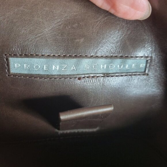 PROENZA Schouler knee high leather boots patent trim brown size 6 - Picture 13 of 16